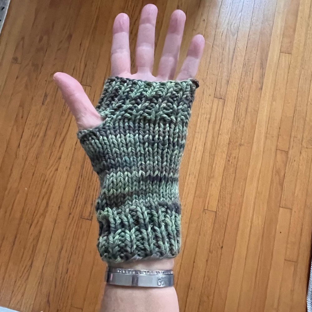 Handmade Knit Fingerless Gloves